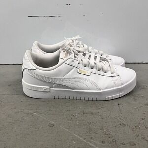Puma Women's White Leather Low Top Sneakers Lace Up Casual‎ Street Shoes US 9